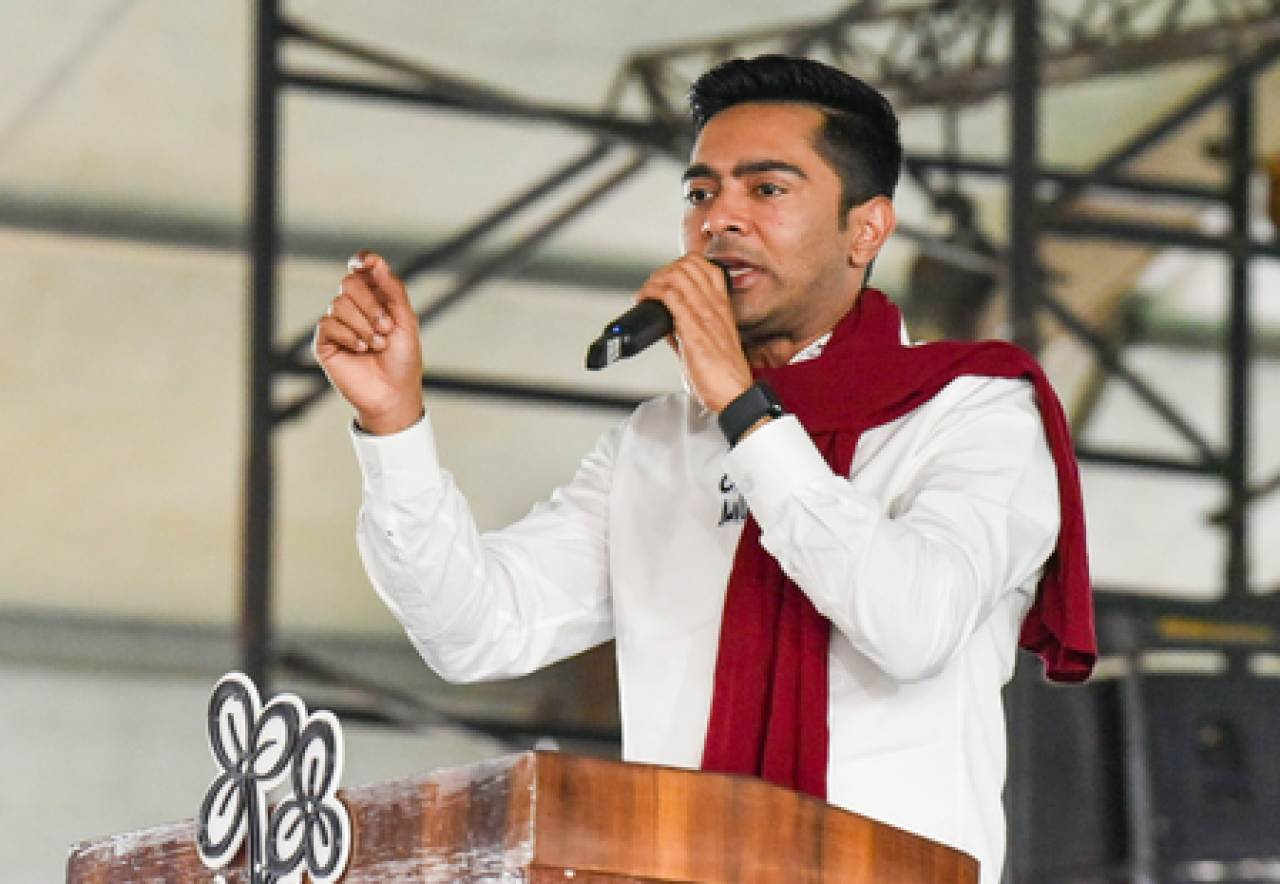 Abhishek Banerjee Criticizes BJPs Double Engine Strategy