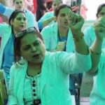 Nurses Strike in Karnal Demands Dismissal of Haryana Women’s Commission Chairperson